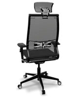 Samurai Black Edition New L2-9D chair, rear three-quarter view