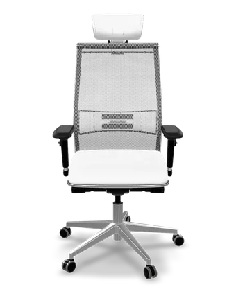 Samurai SL-3 aramid mesh + eco-leather ergonomic office chair in white