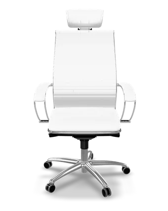Samurai KL-2 eco-leather ergonomic office chair in white