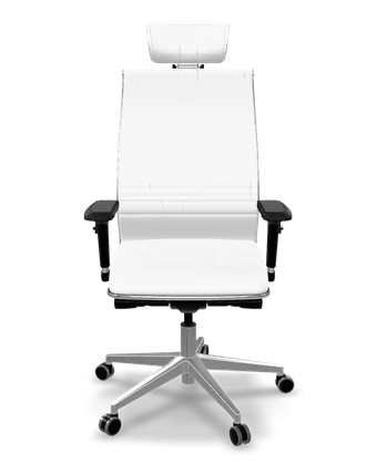 Samurai KL-3 eco-leather ergonomic office chair in white