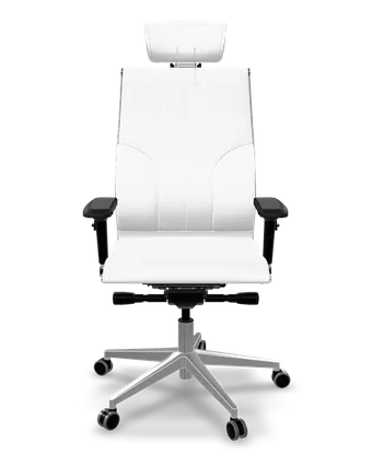 Samurai L2-10 eco-leather ergonomic office chair in white