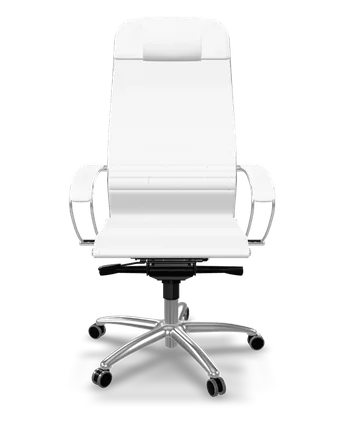Samurai K-1 eco-leather ergonomic office chair in white