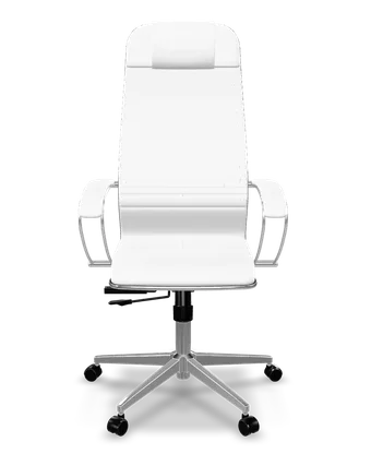 ErgoLife Set 6 eco-leather ergonomic office chair in white