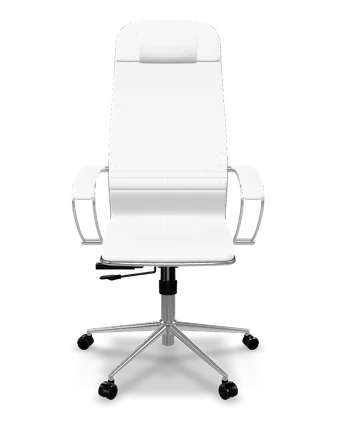 ErgoLife Set 6 eco-leather ergonomic office chair in white