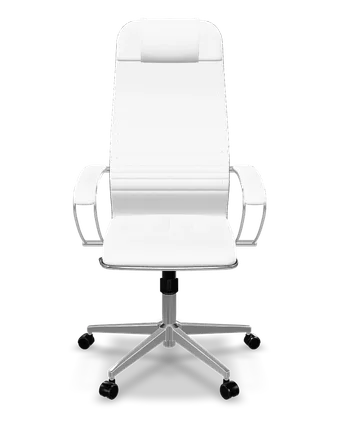 ErgoLife Set 6 eco-leather ergonomic office chair in white