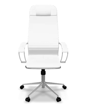 ErgoLife Set 6 eco-leather ergonomic office chair in white