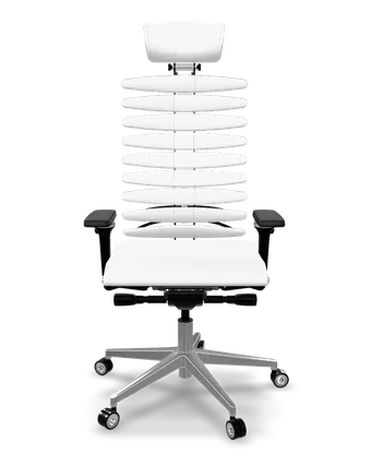 Equalizer L2-47 eco-leather ergonomic office chair in white (black frame)