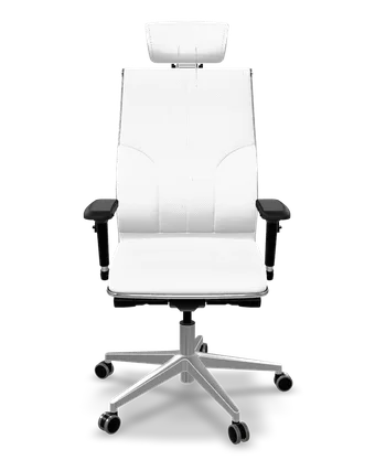 Samurai L2-11 eco-leather ergonomic office chair in white