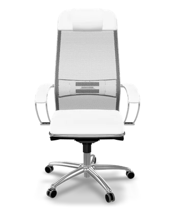 Samurai SL-1 aramid mesh + eco-leather ergonomic office chair in white