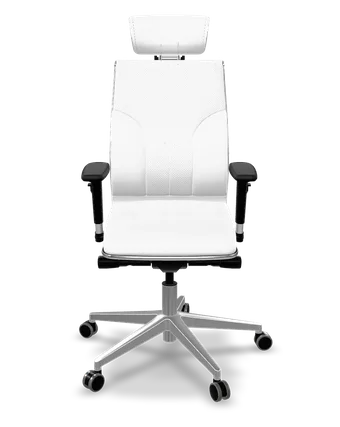 Samurai M3-11 eco-leather ergonomic office chair in white
