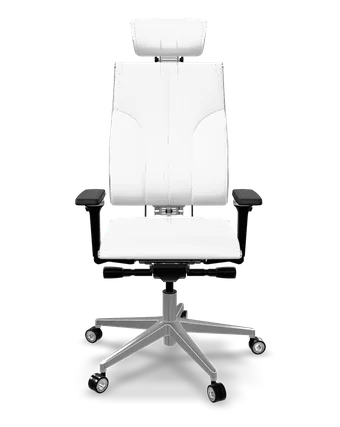 METTA YOGA 4DF B2-10 eco-leather ergonomic office chair in white
